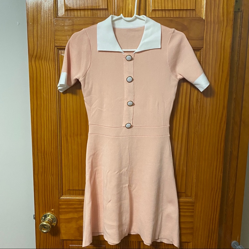 Cute knit pink dress